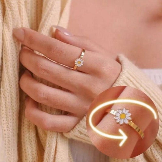 Fidget Spinner Rotatable Ring for Women – Stress Relief & Stylish Jewelry